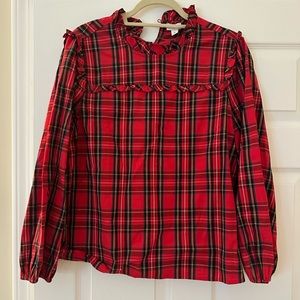 JCrew plaid blouse